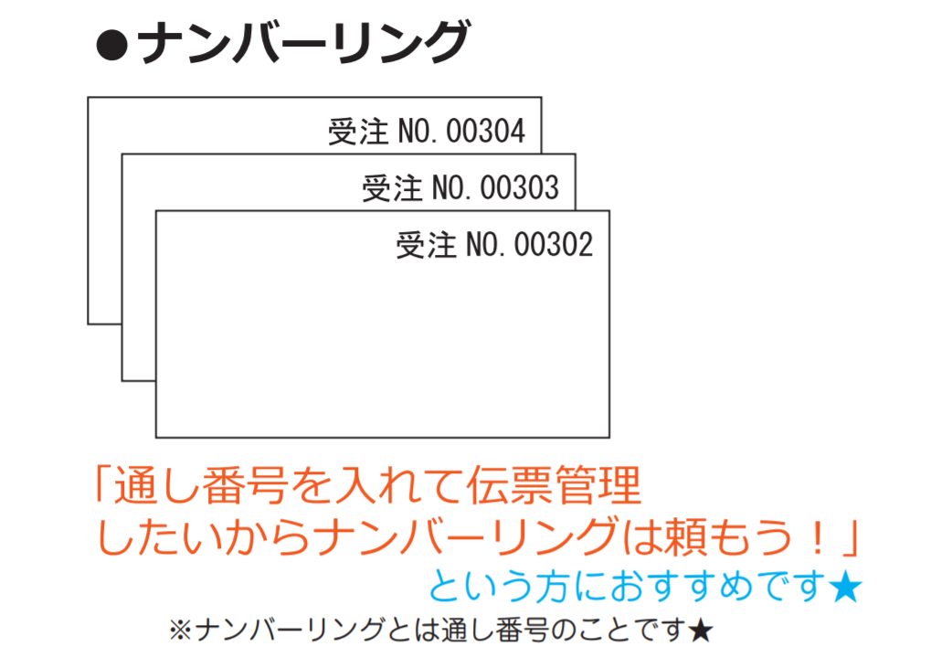 伝票印刷の豆知識その ナンバーリング編